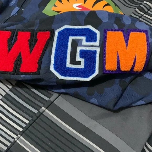 A Bathing Ape Men's Blue Zip Up Sweater